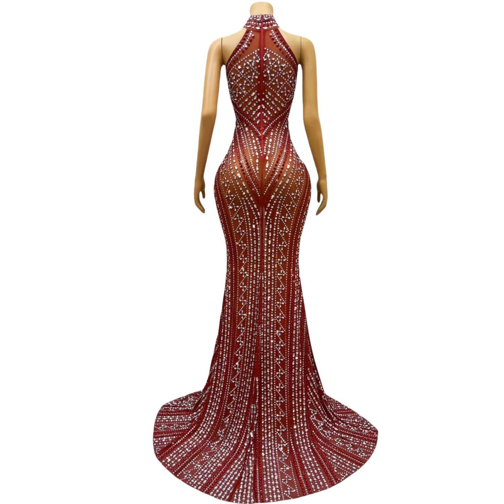 CELESINYI Zhusha Crystal Gown (Red)