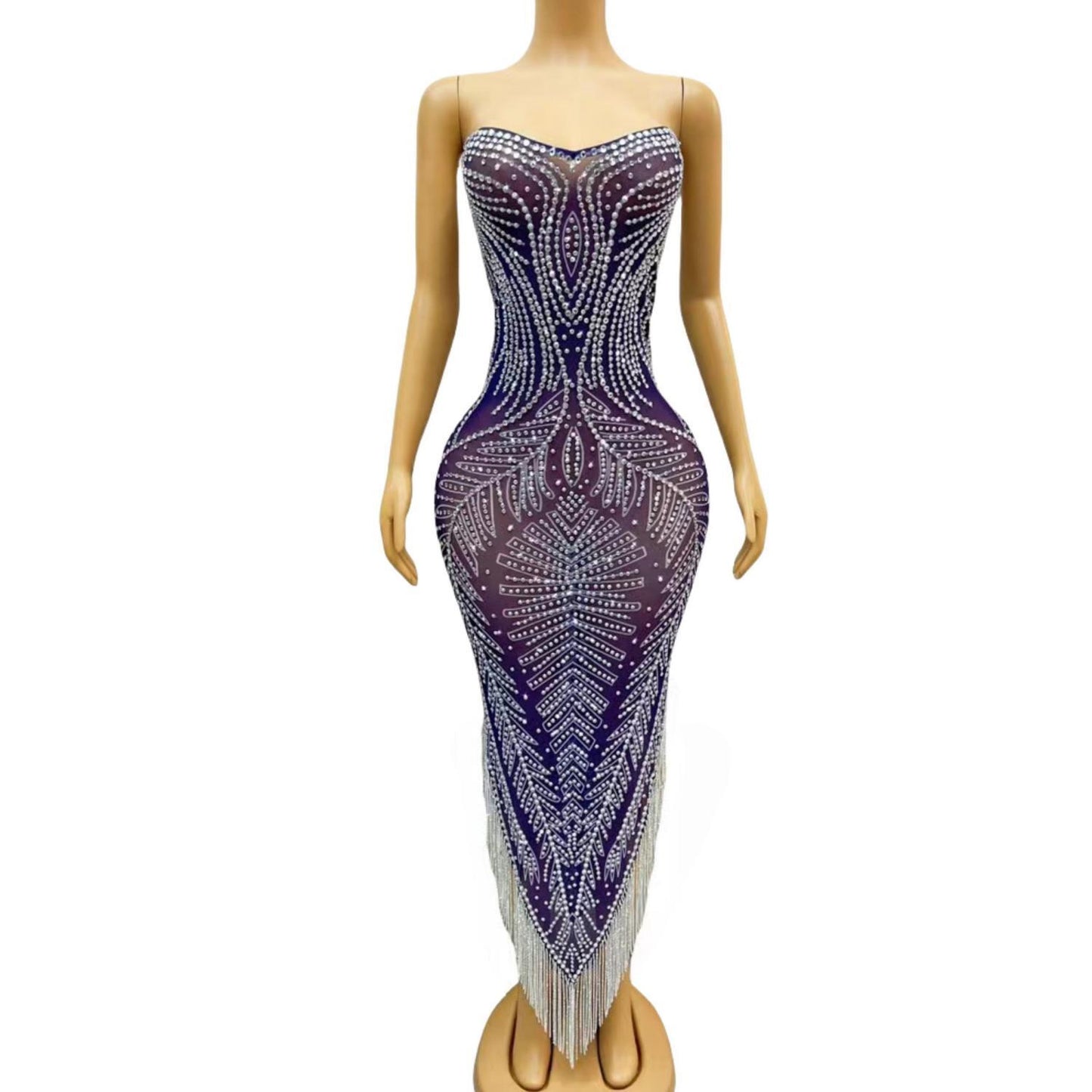 CELESINYI Jialanye Crystal Mermaid Gown