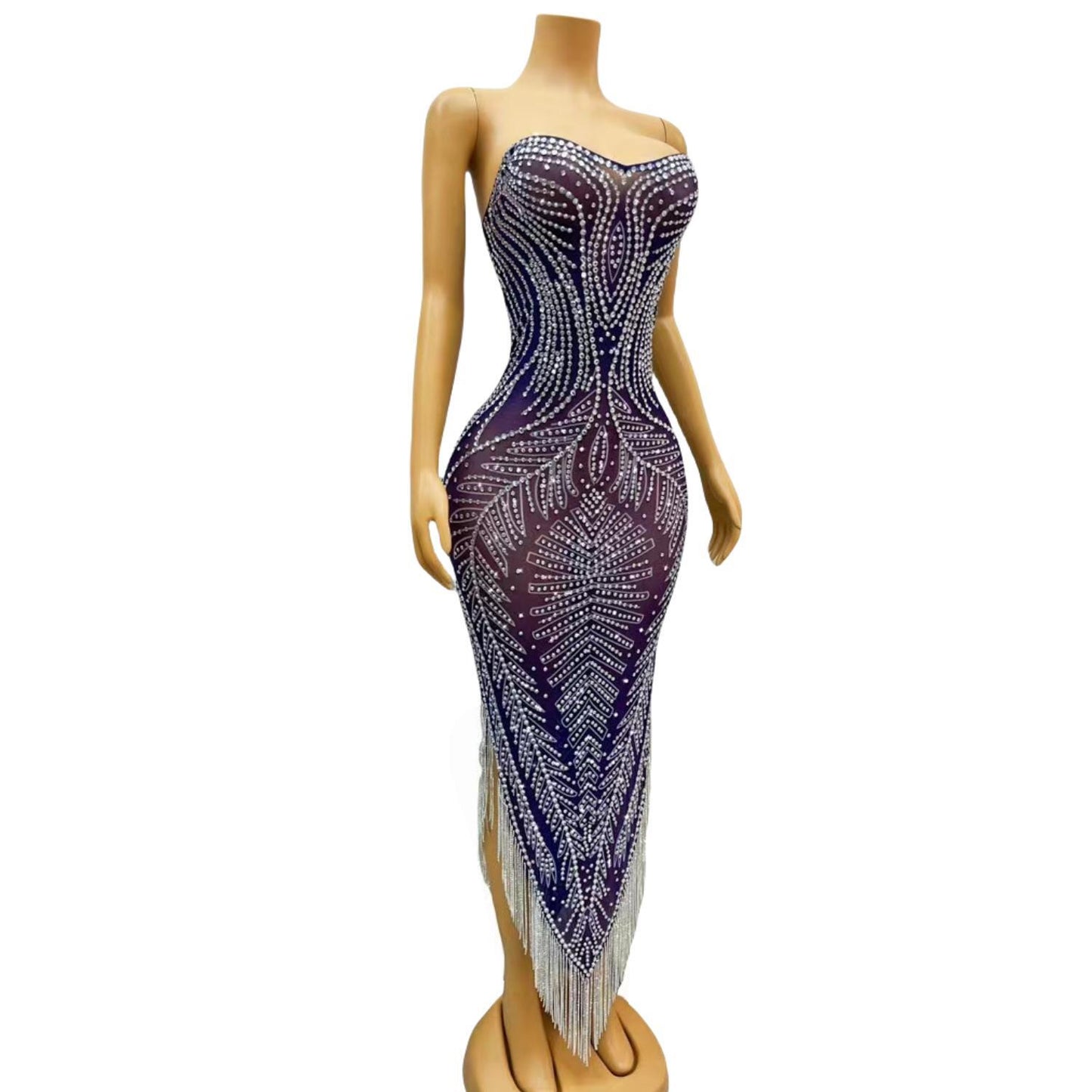 CELESINYI Jialanye Crystal Mermaid Gown