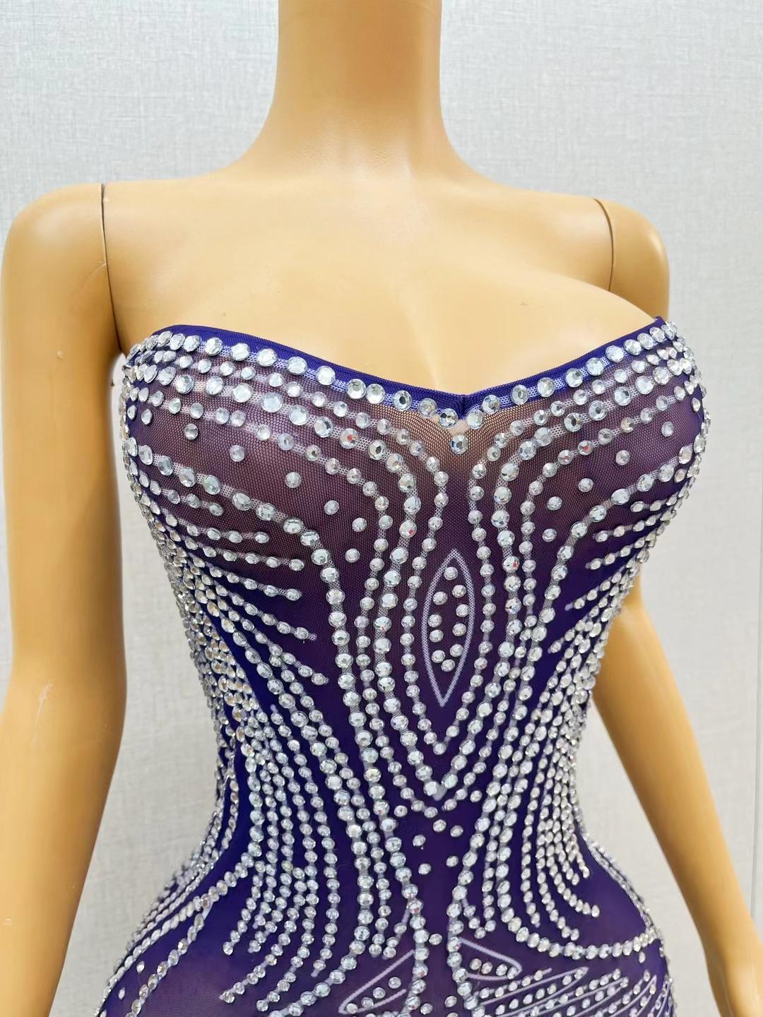 CELESINYI Jialanye Crystal Mermaid Gown