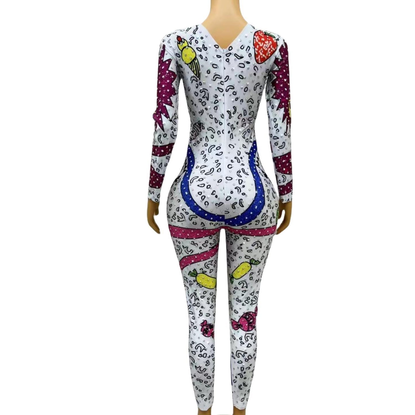 CELESINYI Qiqiu Crystal Pop Jumpsuit