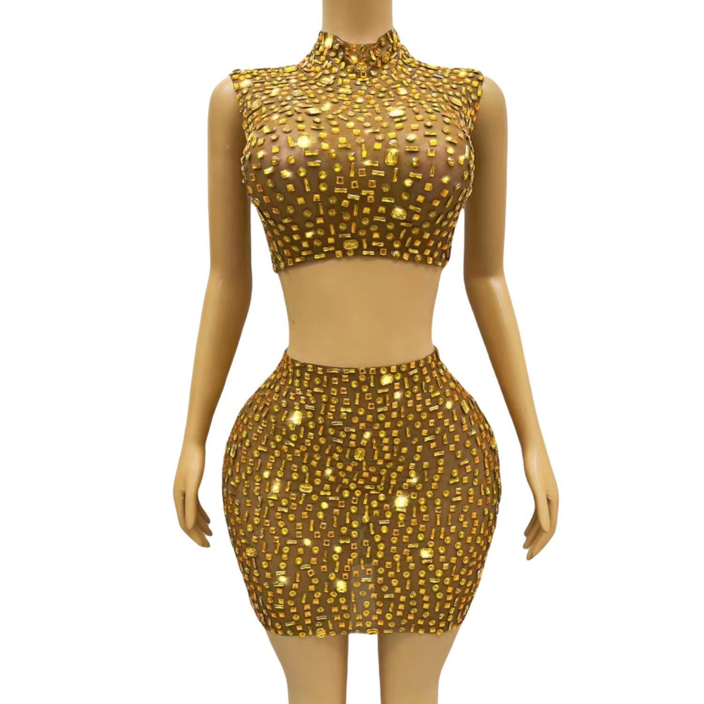 CELESINYI Jinbei Crystal Gold Set