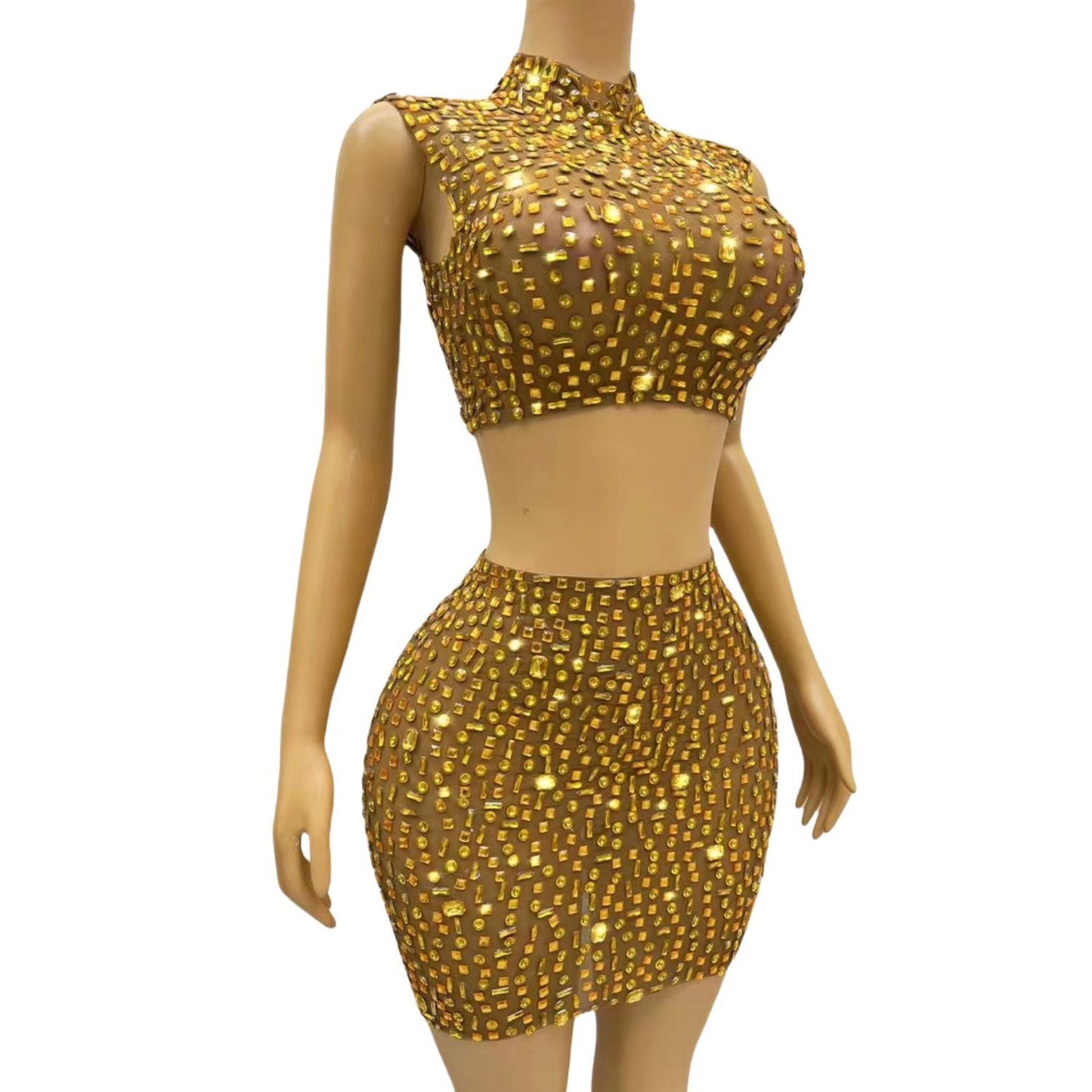 CELESINYI Jinbei Crystal Gold Set