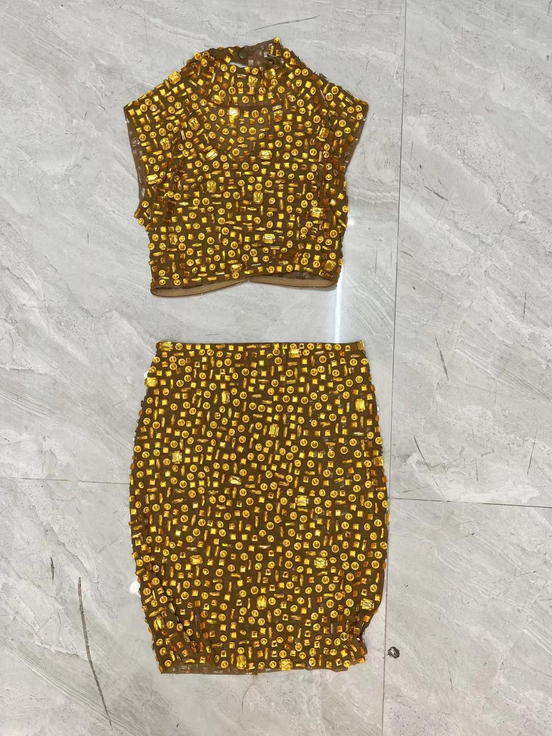 CELESINYI Jinbei Crystal Gold Set