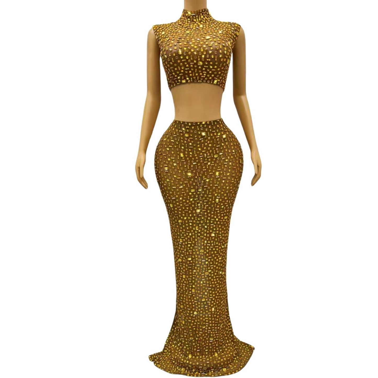 CELESINYI Jinbei Crystal Gold Shell Set