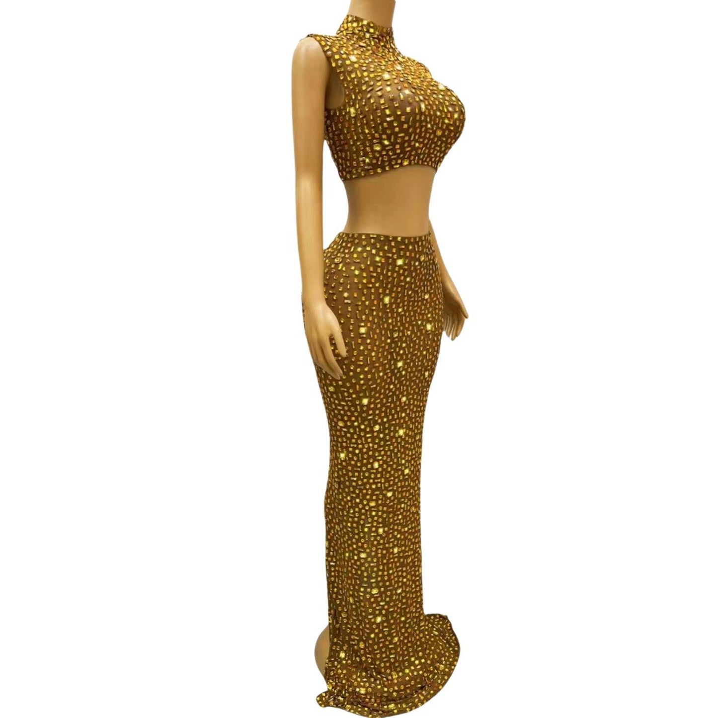 CELESINYI Jinbei Crystal Gold Shell Set
