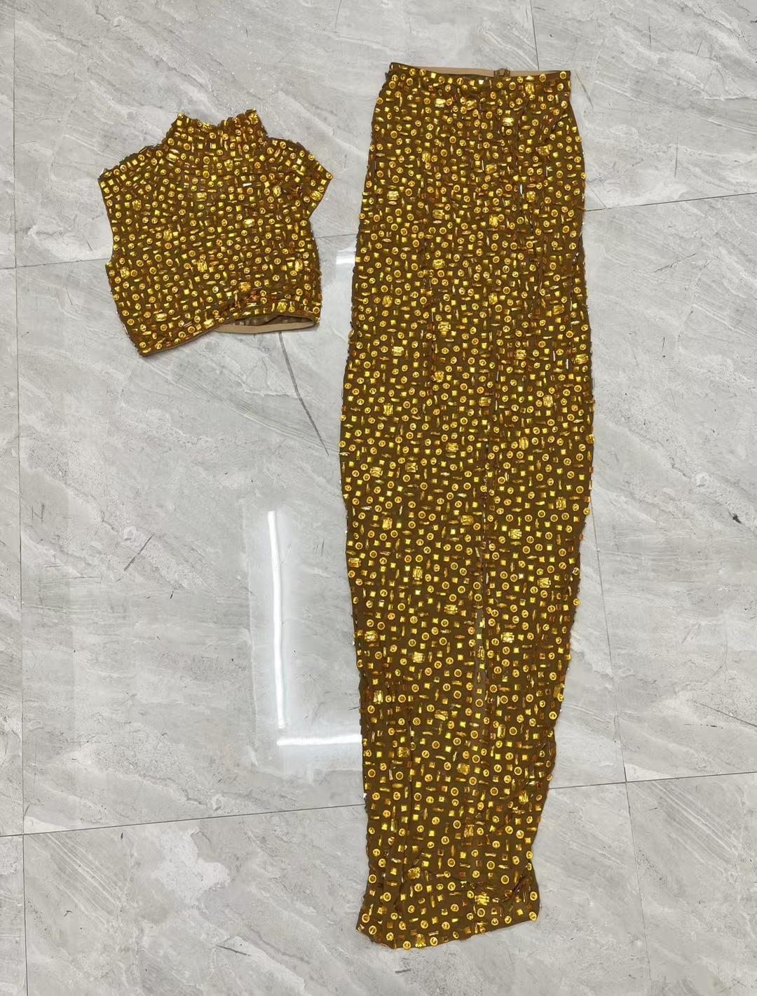 CELESINYI Jinbei Crystal Gold Shell Set