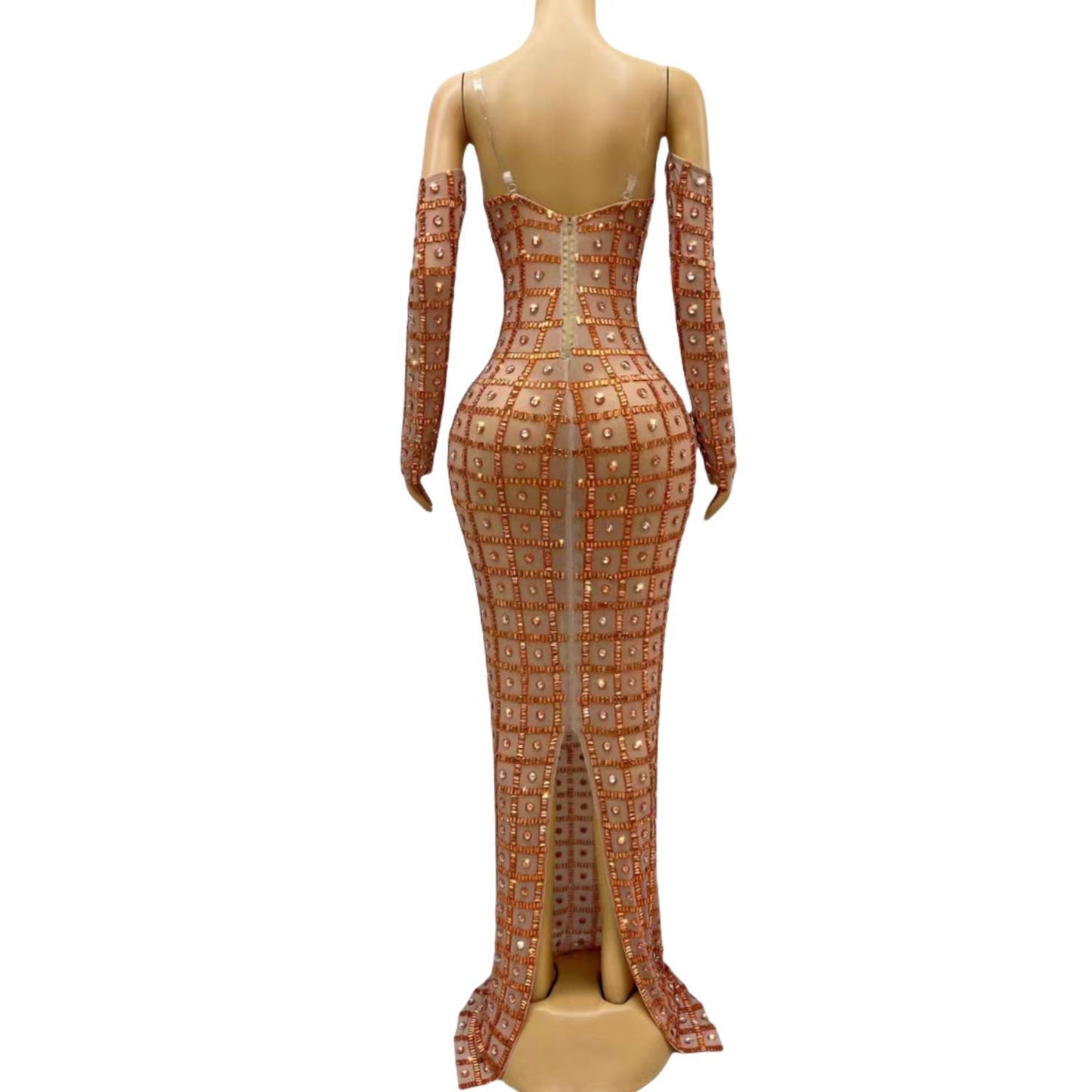 CELESINYI Xingdiandian Crystal Dot Mini Dress