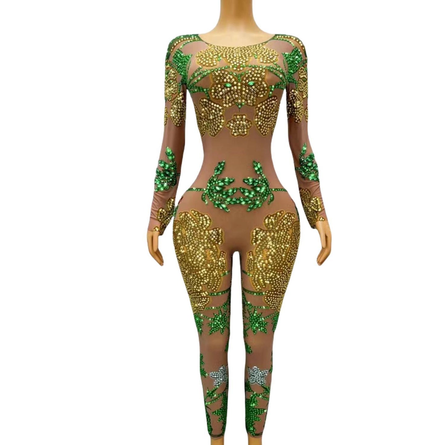 CELESINYI Dujuan Crystal Flower Gown