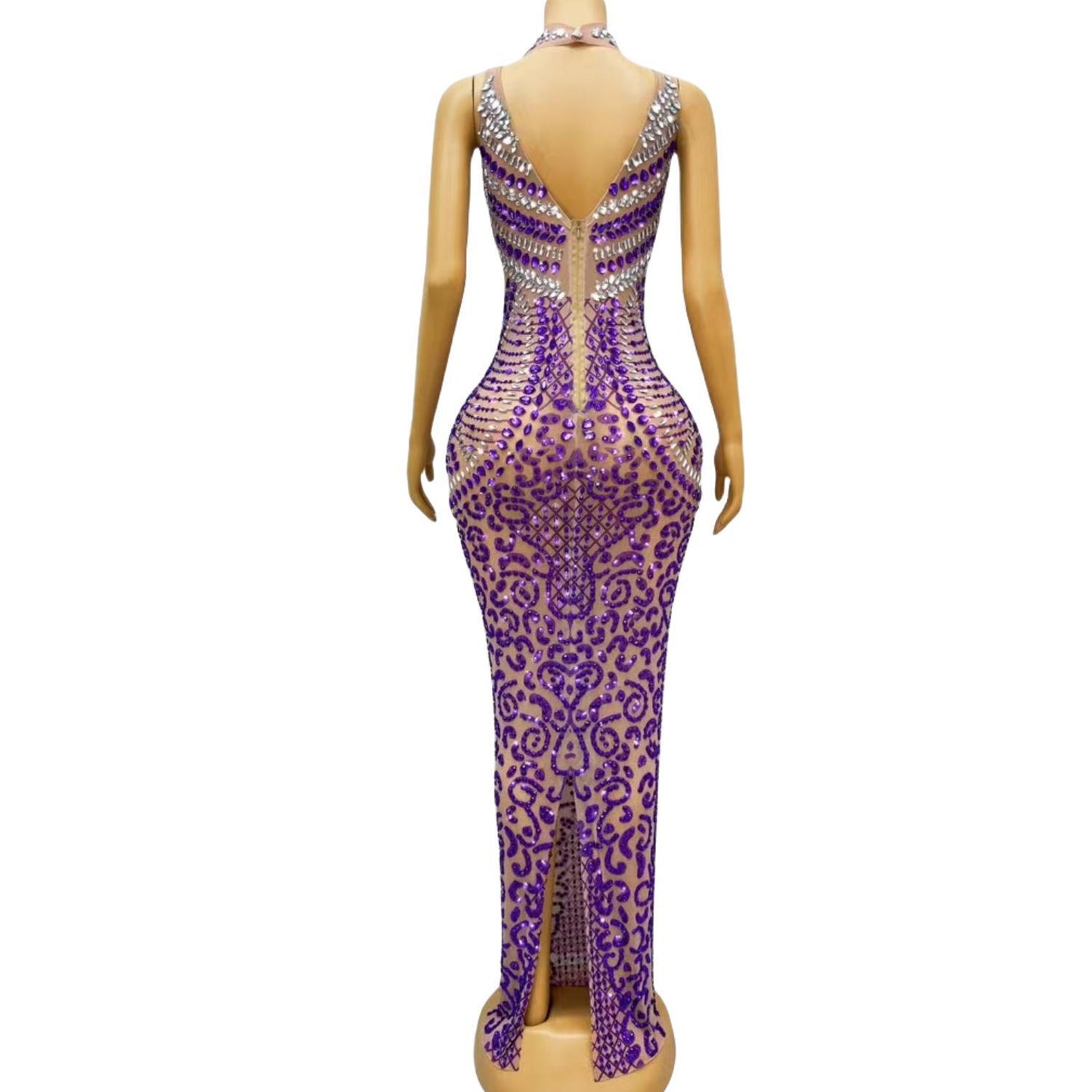 CELESINYI Luanweihua Crystal Necklace Gown