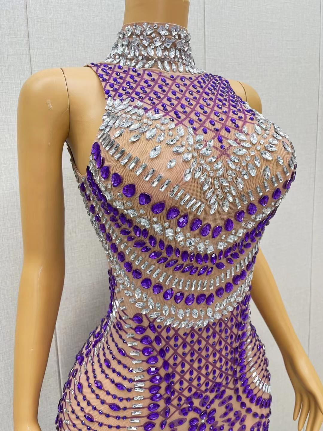 CELESINYI Luanweihua Crystal Necklace Gown
