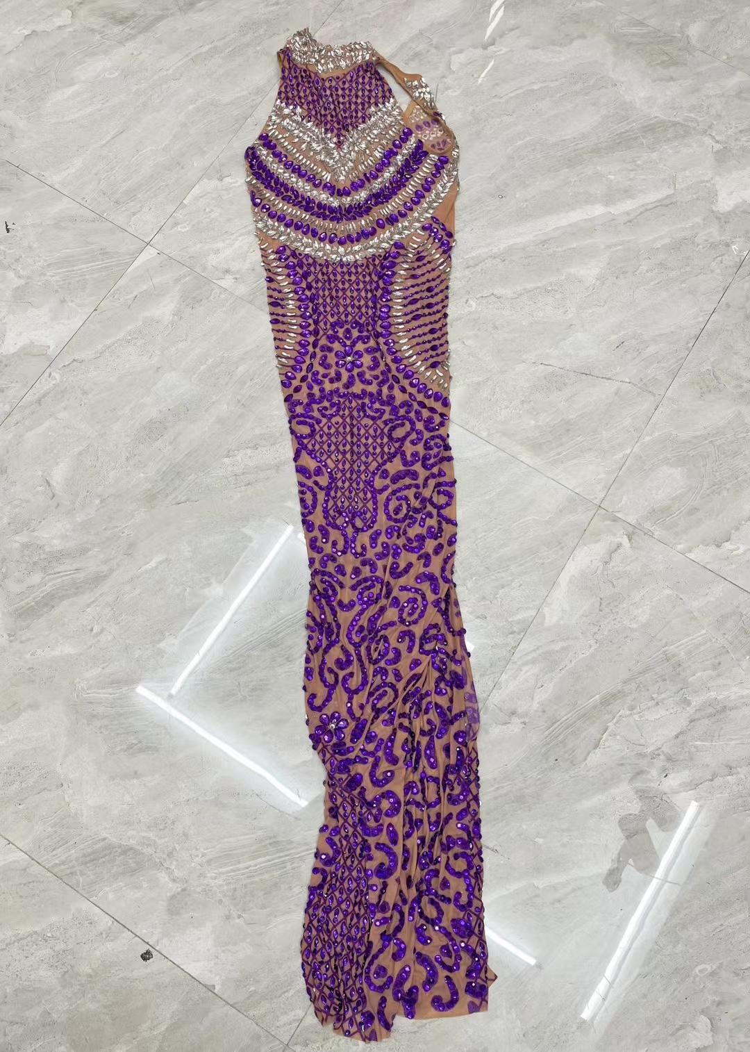 CELESINYI Luanweihua Crystal Necklace Gown