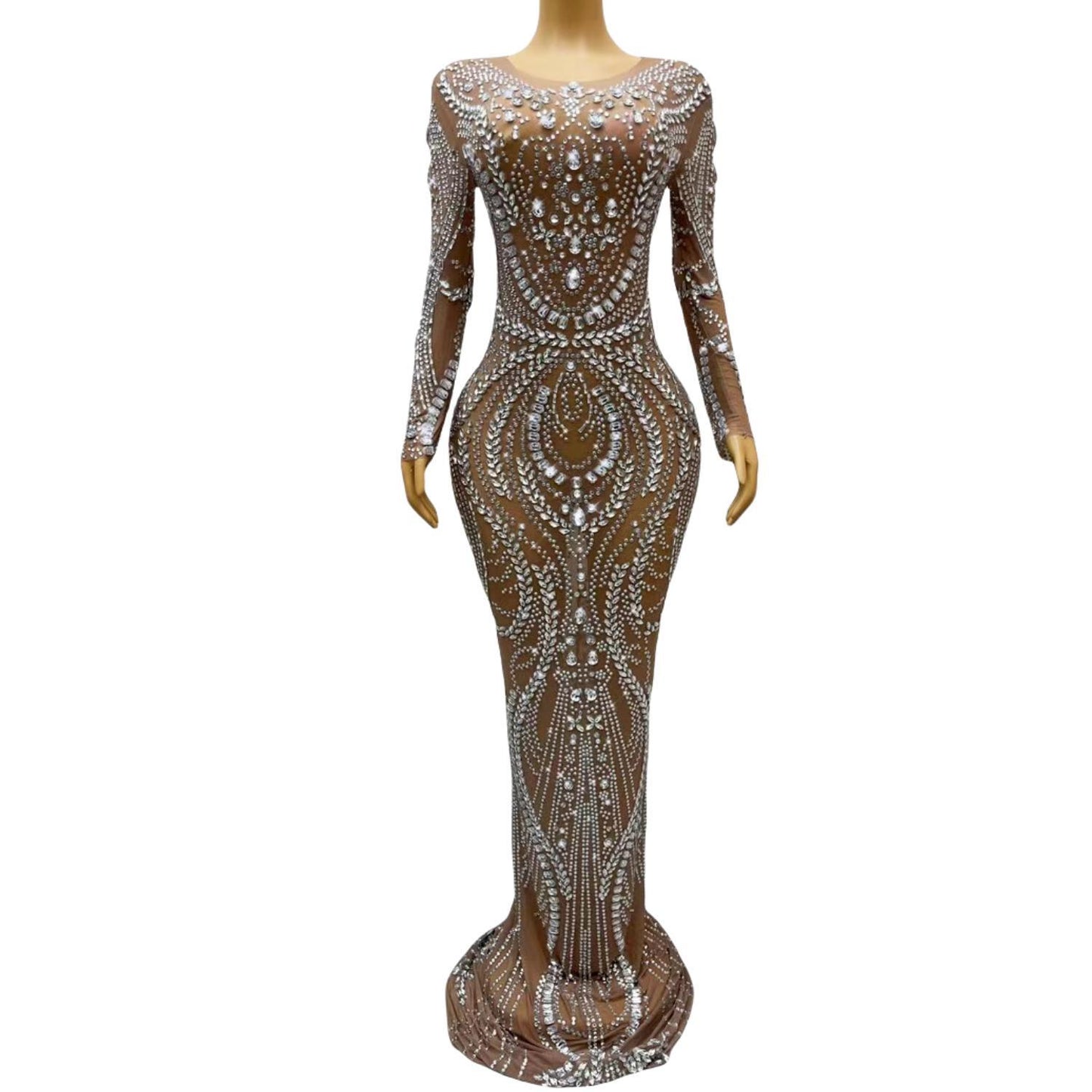 CELESINYI Fuling Crystal Mermaid Gown