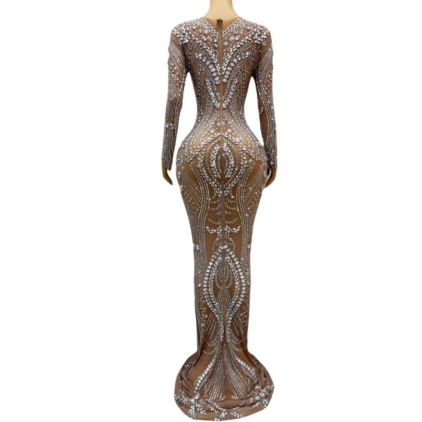 CELESINYI Fuling Crystal Mermaid Gown