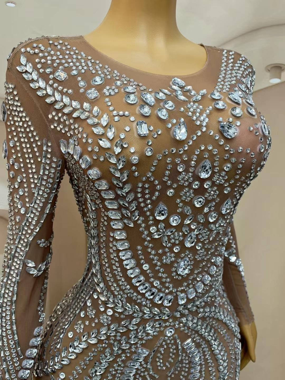 CELESINYI Fuling Crystal Mermaid Gown