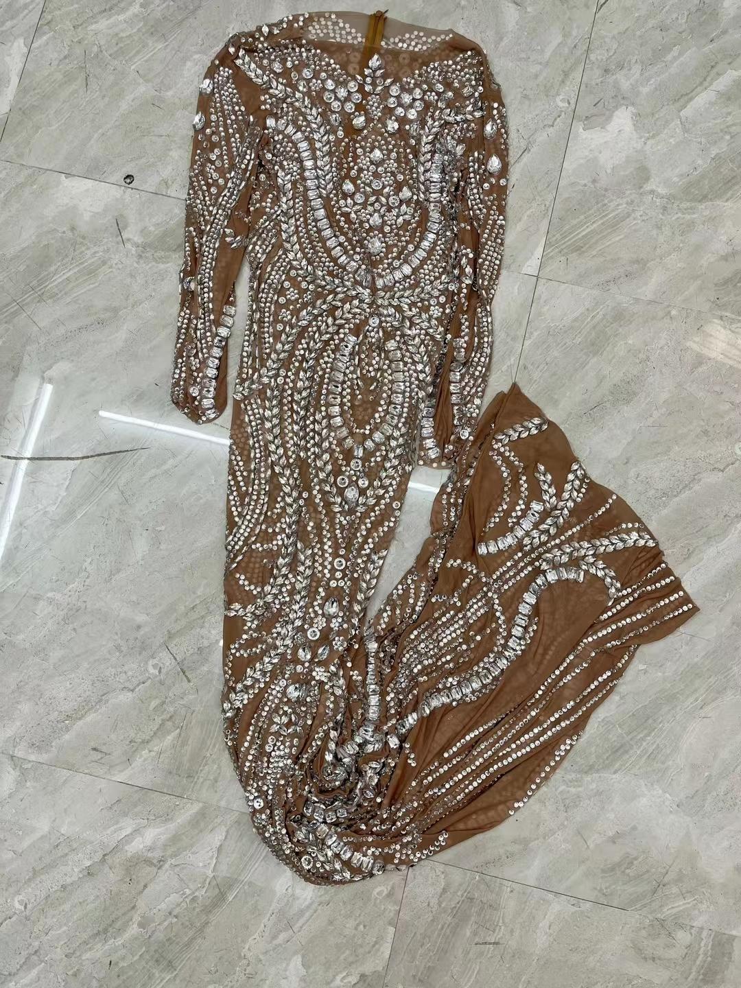 CELESINYI Fuling Crystal Mermaid Gown