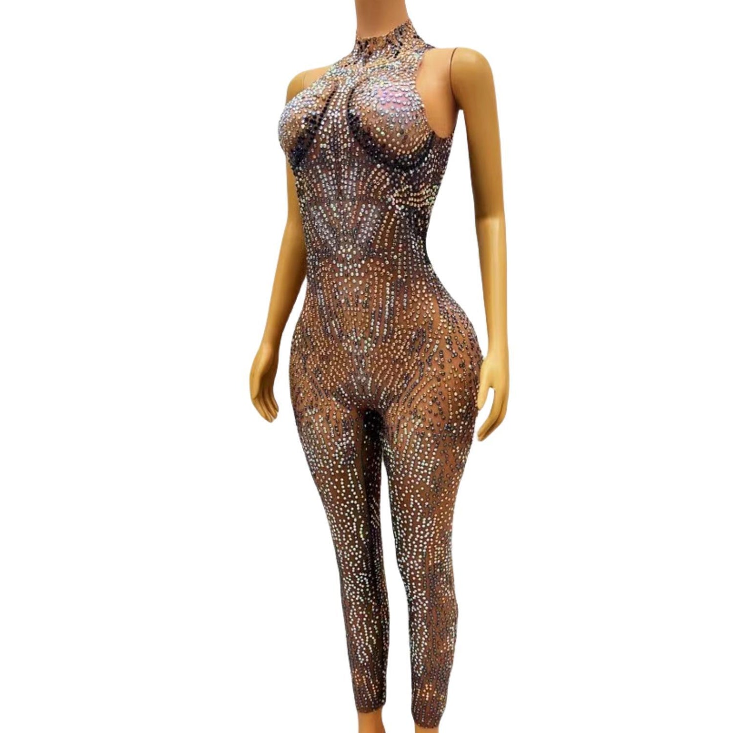 CELESINYI Rouyu Crystal AB Jumpsuit