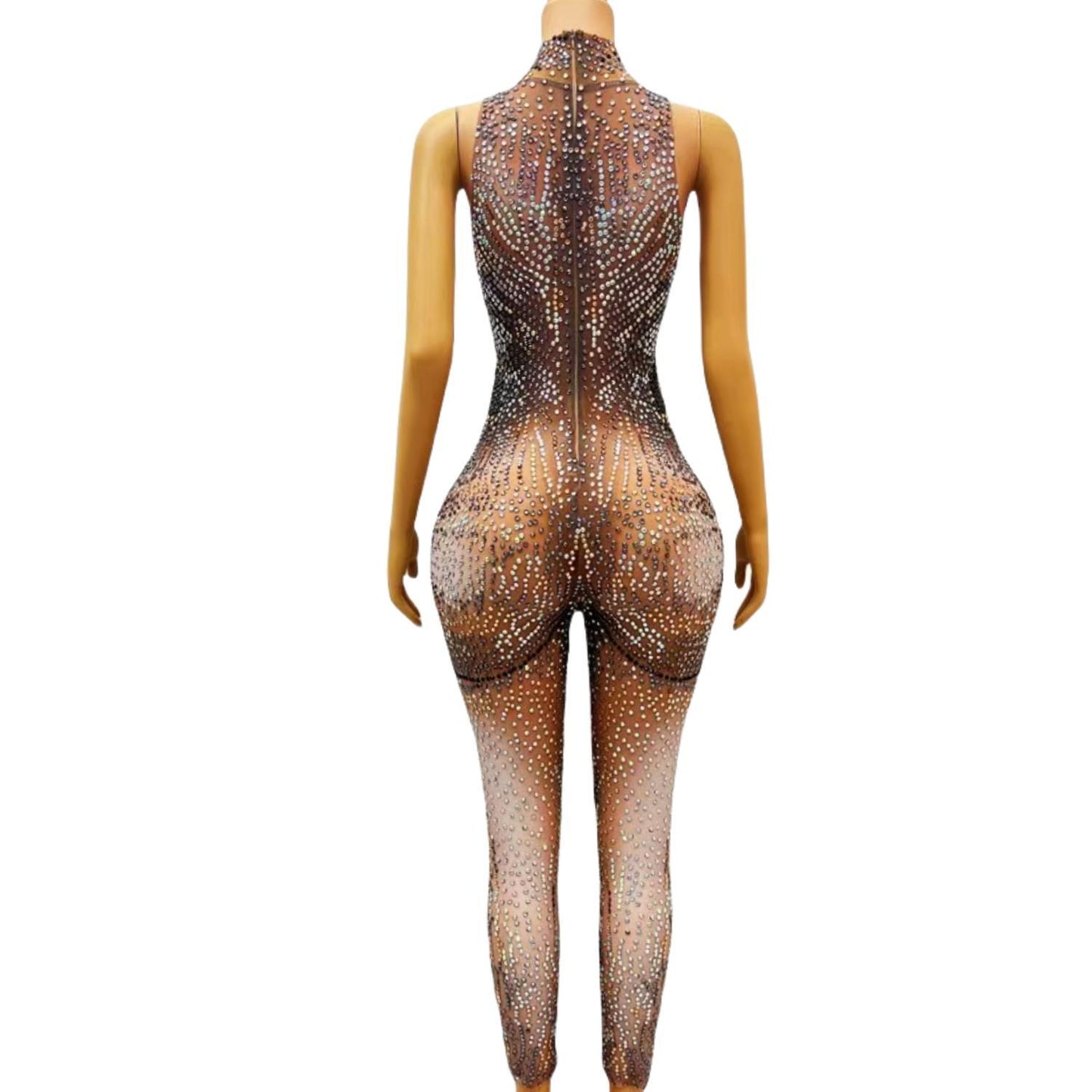 CELESINYI Rouyu Crystal AB Jumpsuit