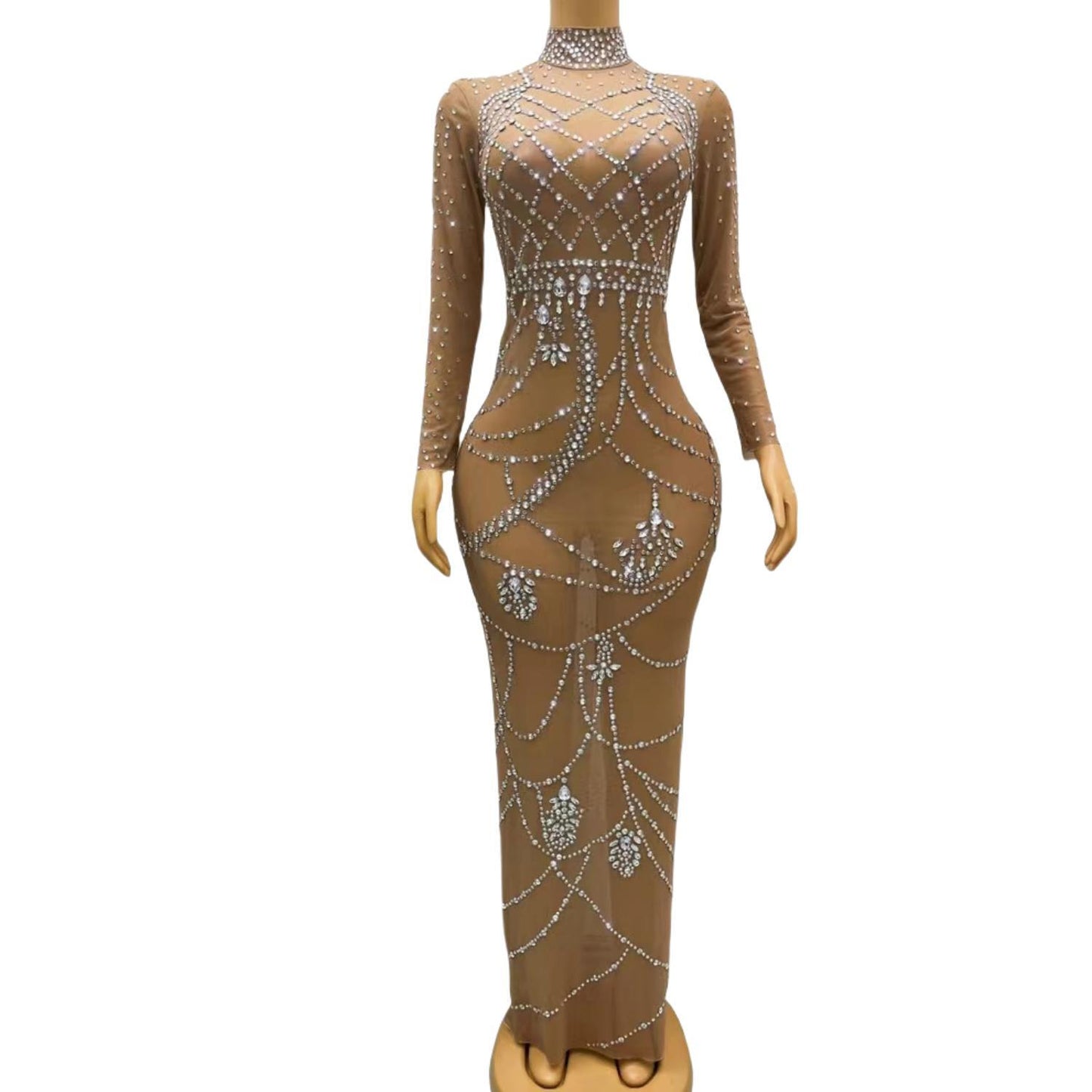 CELESINYI Guailian Crystal Chandelier Gown