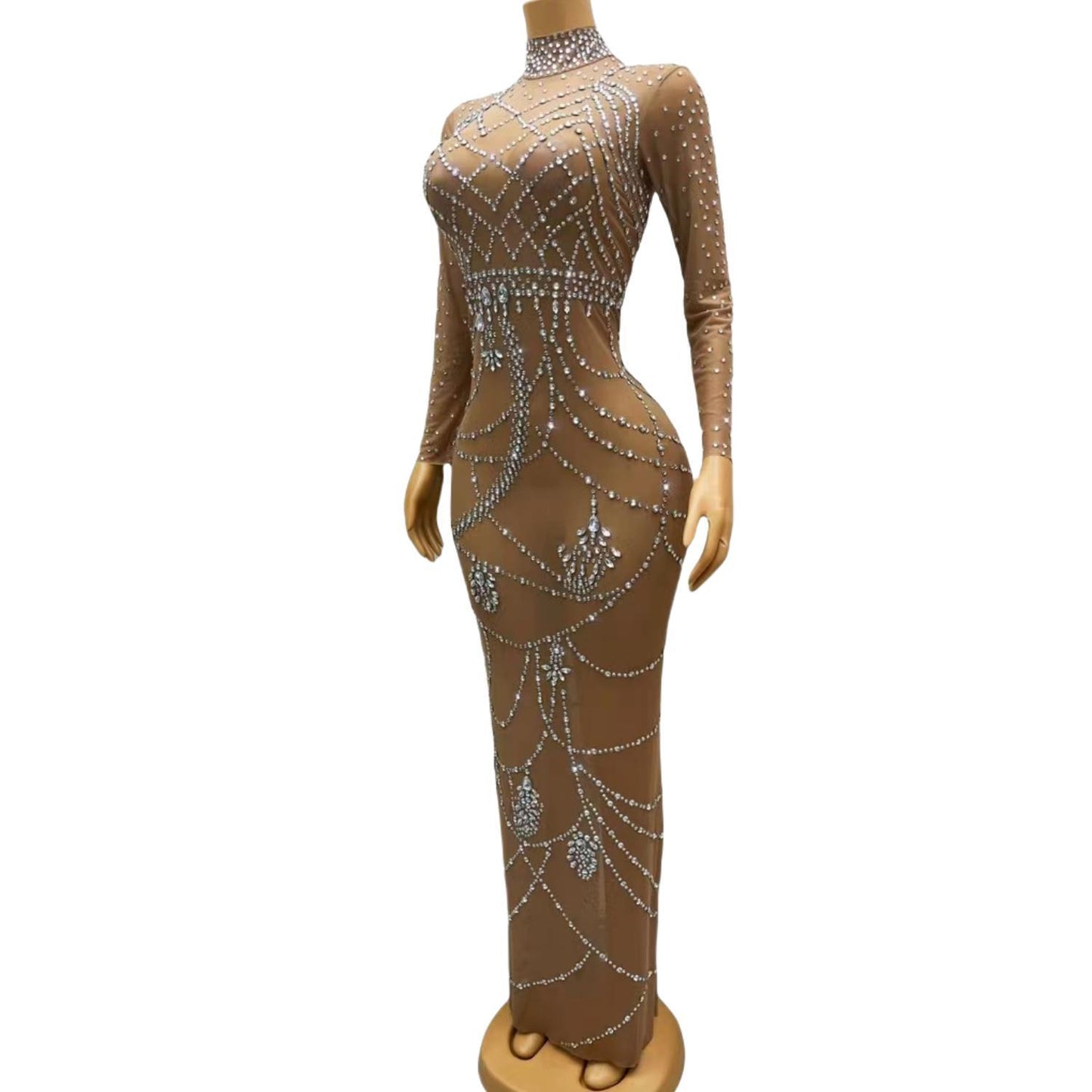 CELESINYI Guailian Crystal Chandelier Gown