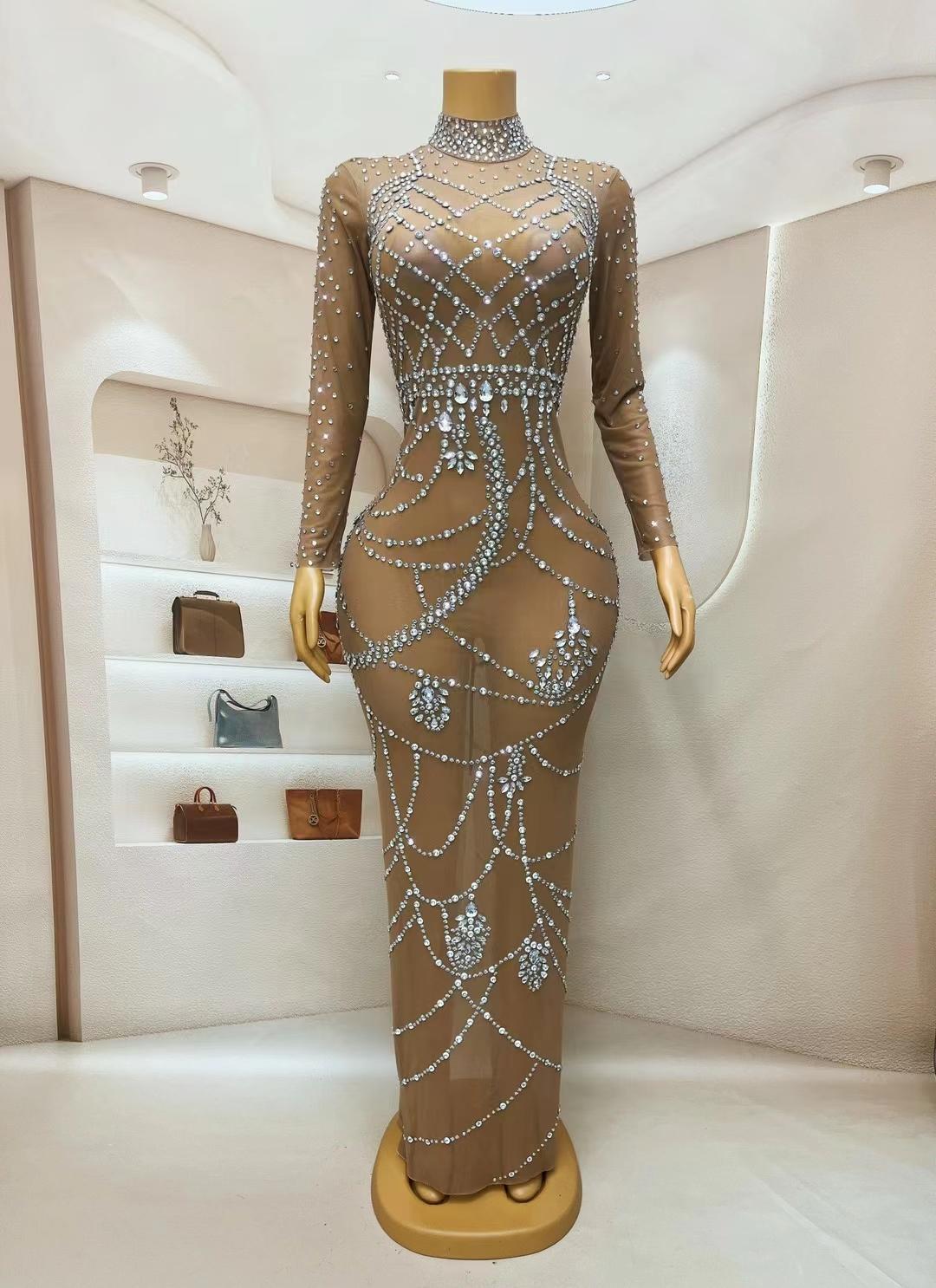CELESINYI Guailian Crystal Chandelier Gown