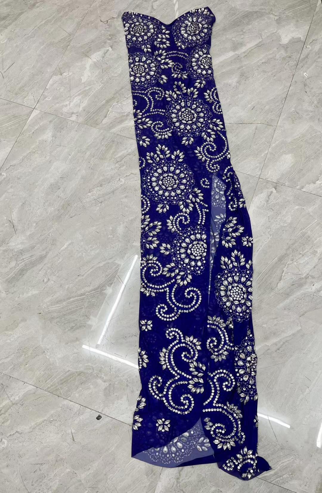 CELESINYI Jingci Crystal Royal Blue Gown