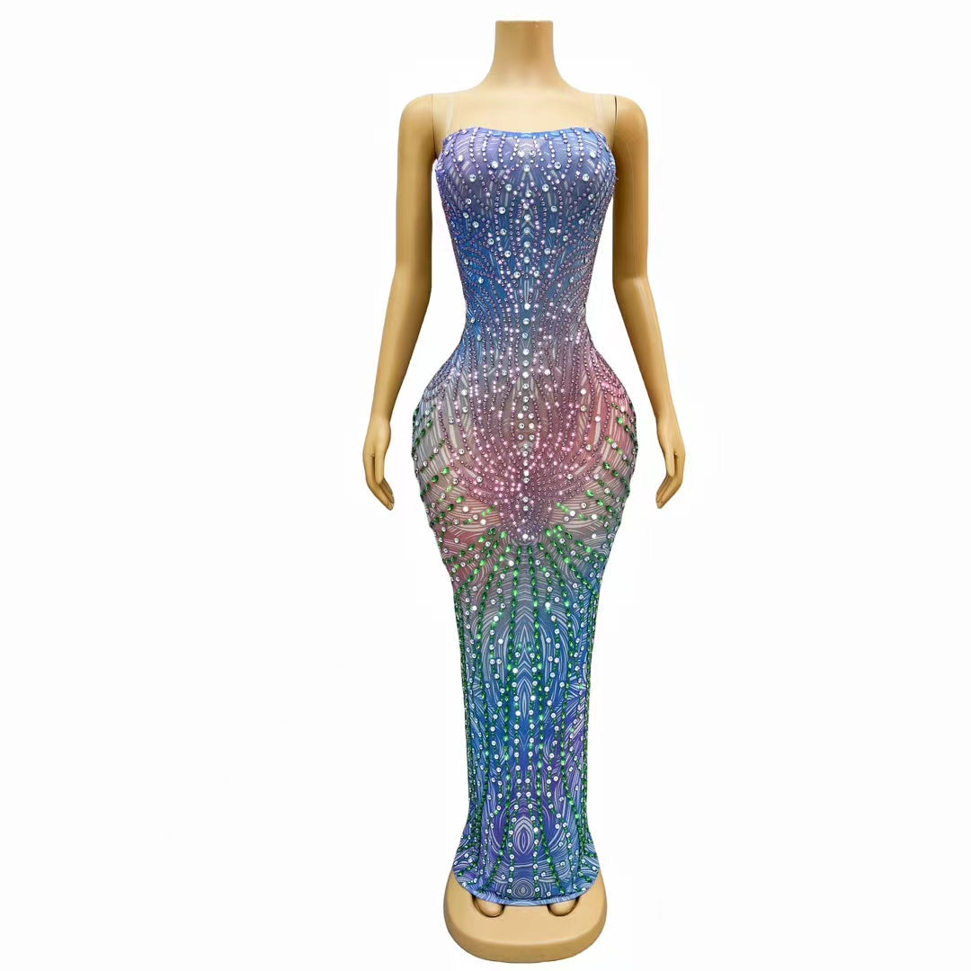 CELESINYI Bingxue Crystal Gradient Gown