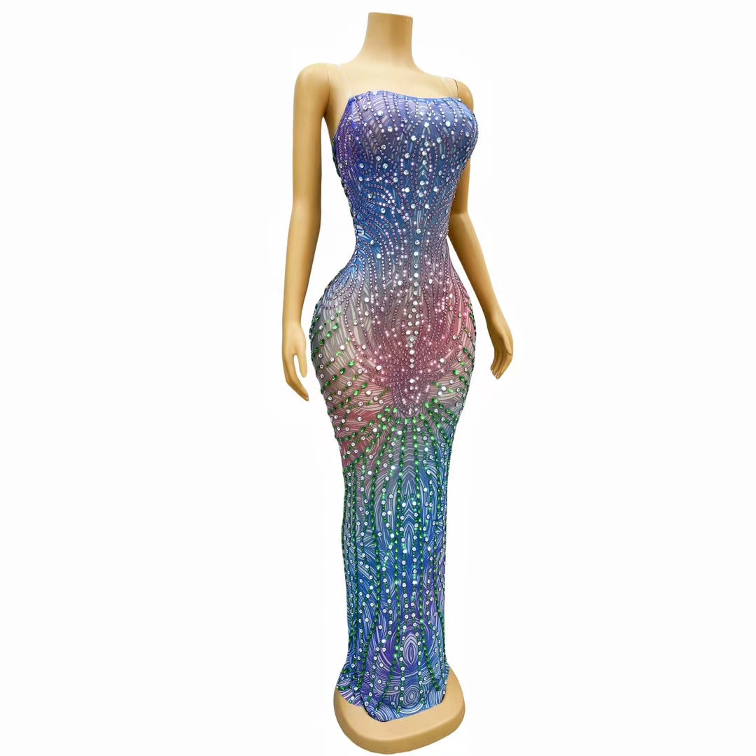 CELESINYI Bingxue Crystal Gradient Gown