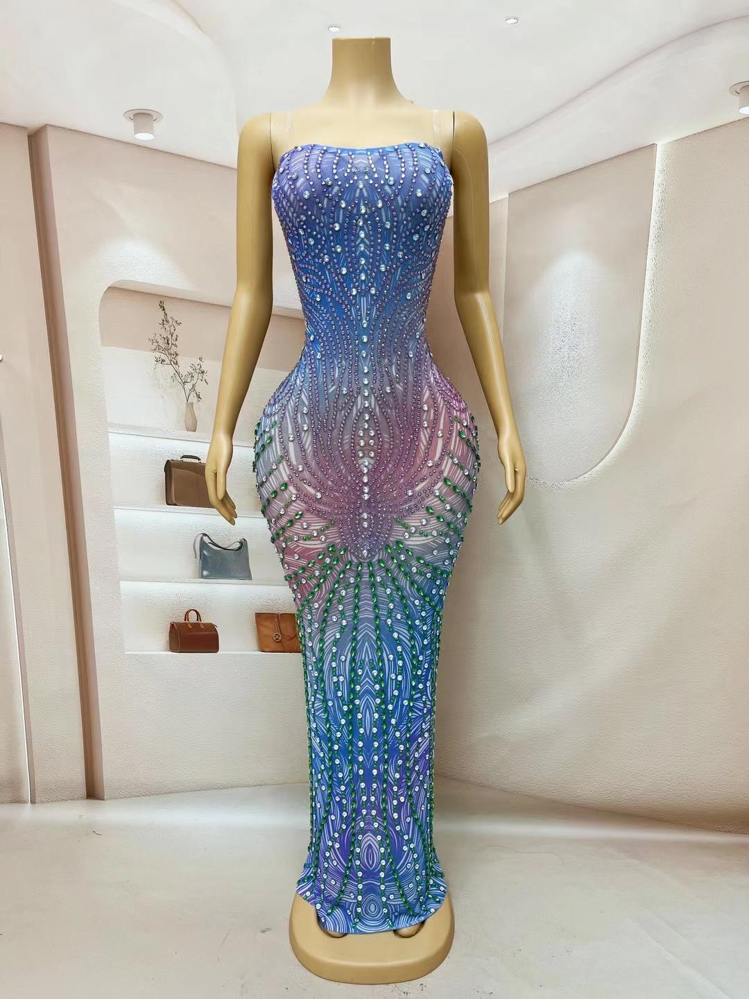 CELESINYI Bingxue Crystal Gradient Gown