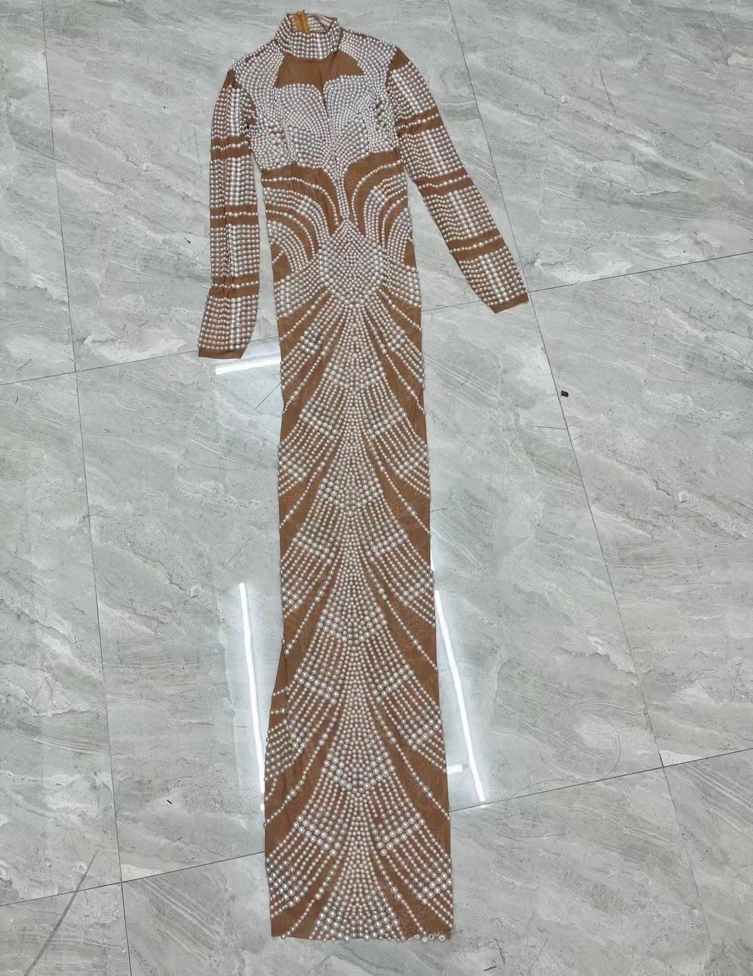 CELESINYI Baiyueguang Crystal Pearl Gown