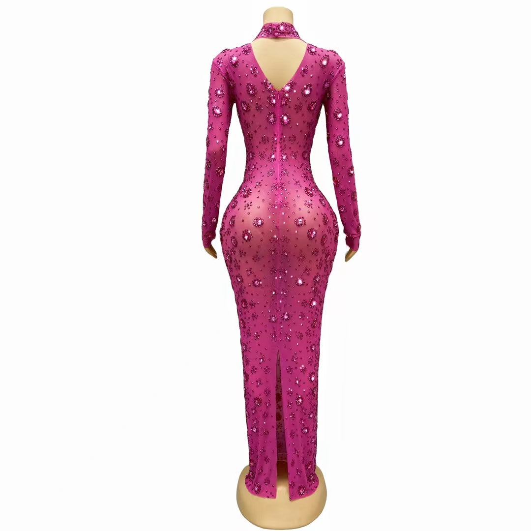 CELESINYI Yuanquan Crystal Rose Gown