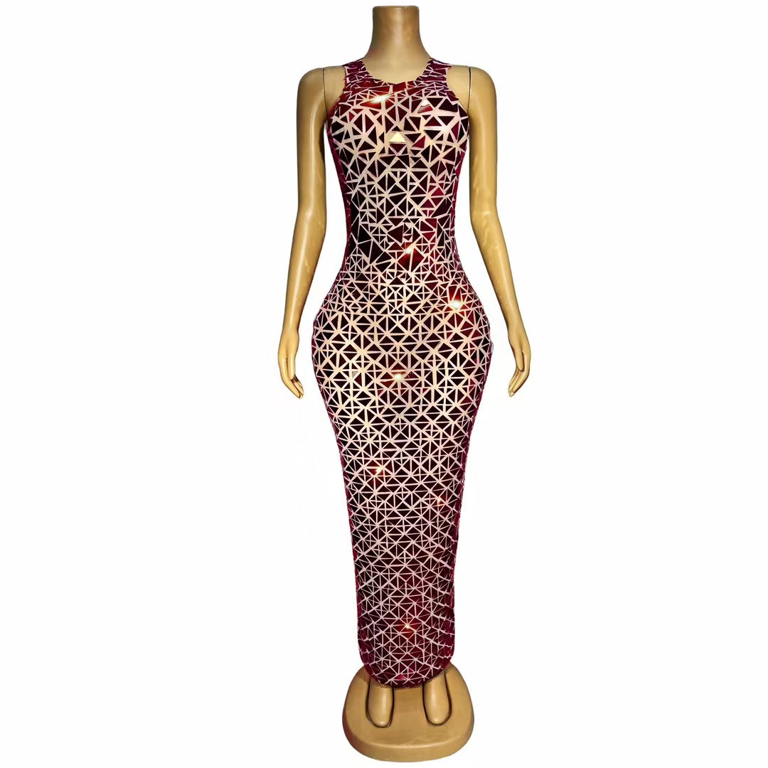 CELESINYI Huangjinjia Crystal Mirror Gown