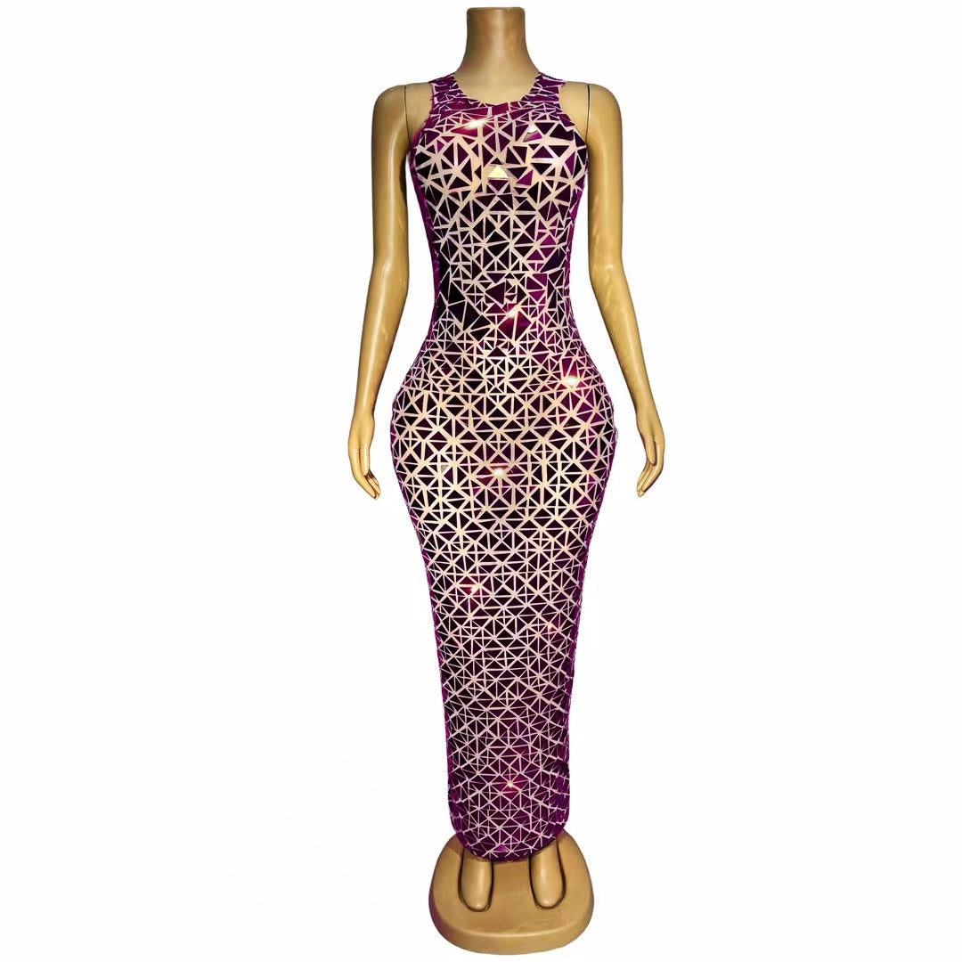 CELESINYI Huangjinjia Crystal Mirror Gown