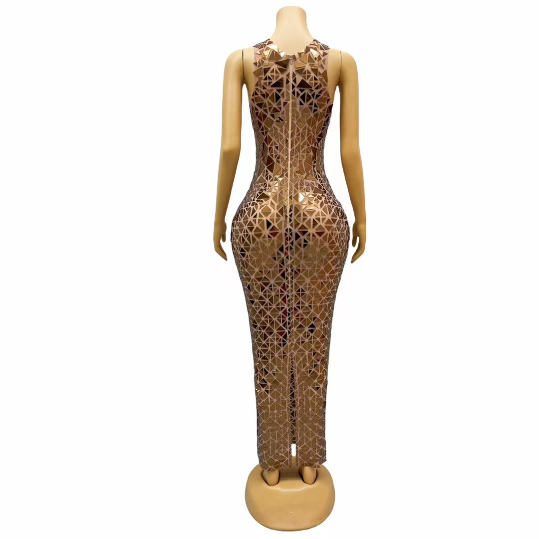 CELESINYI Huangjinjia Crystal Mirror Gown