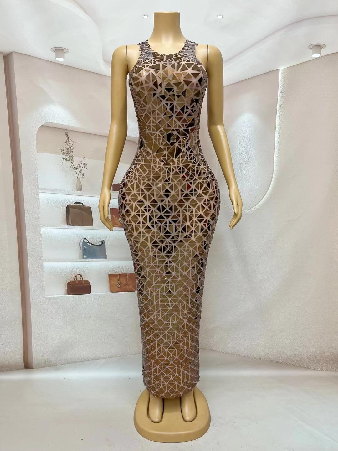 CELESINYI Huangjinjia Crystal Mirror Gown