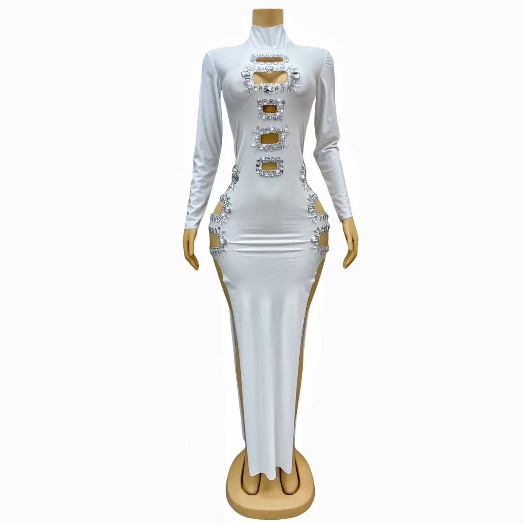CELESINYI Fangxiong Crystal White Cage Gown