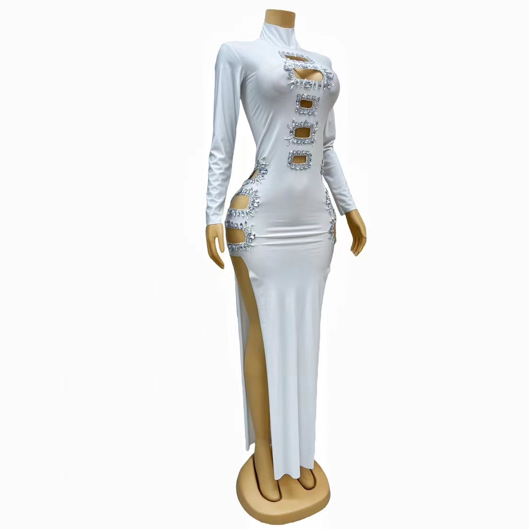 CELESINYI Fangxiong Crystal White Cage Gown
