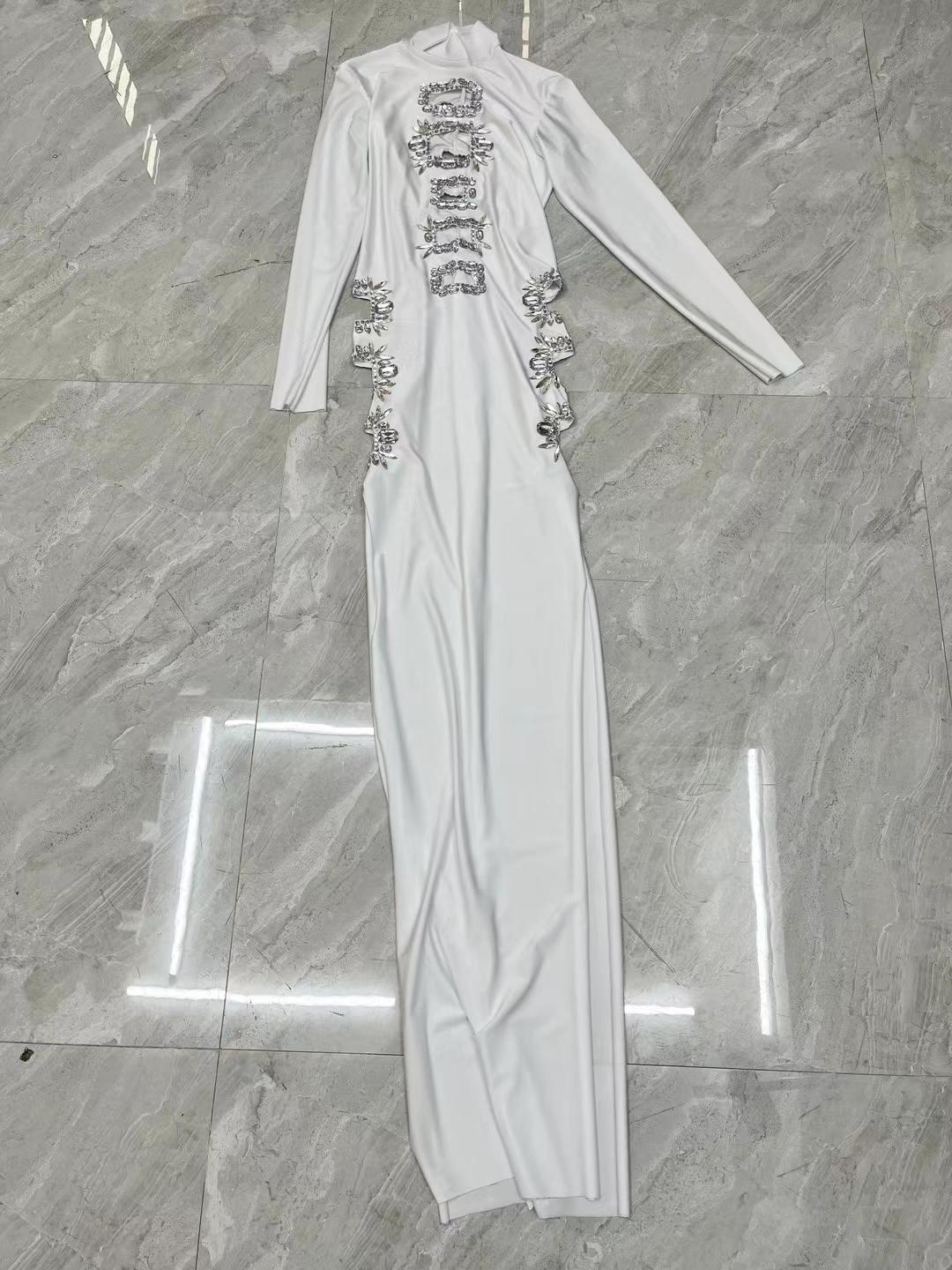 CELESINYI Fangxiong Crystal White Cage Gown