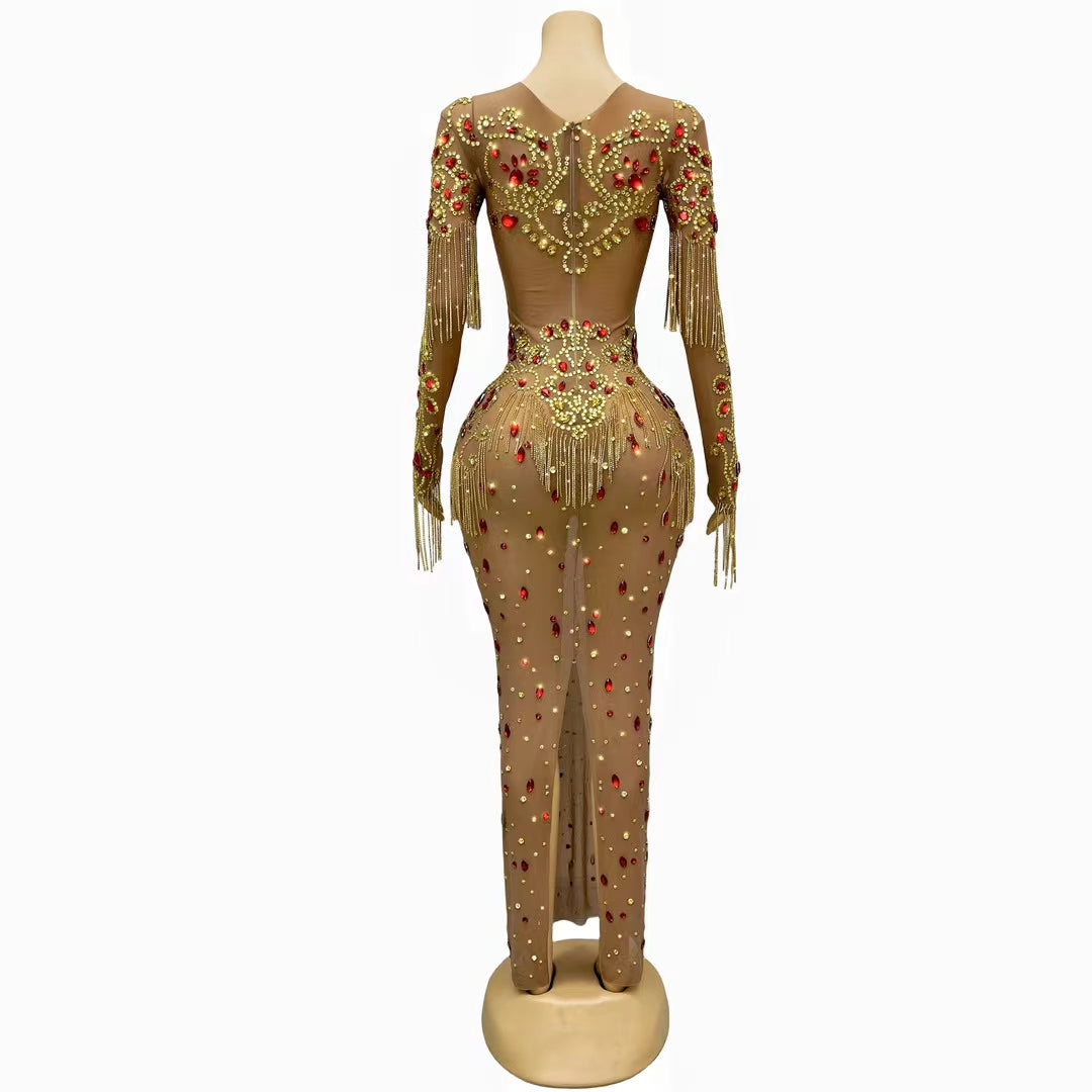 CELESINYI Huangfeng Crystal Amber Bodysuit