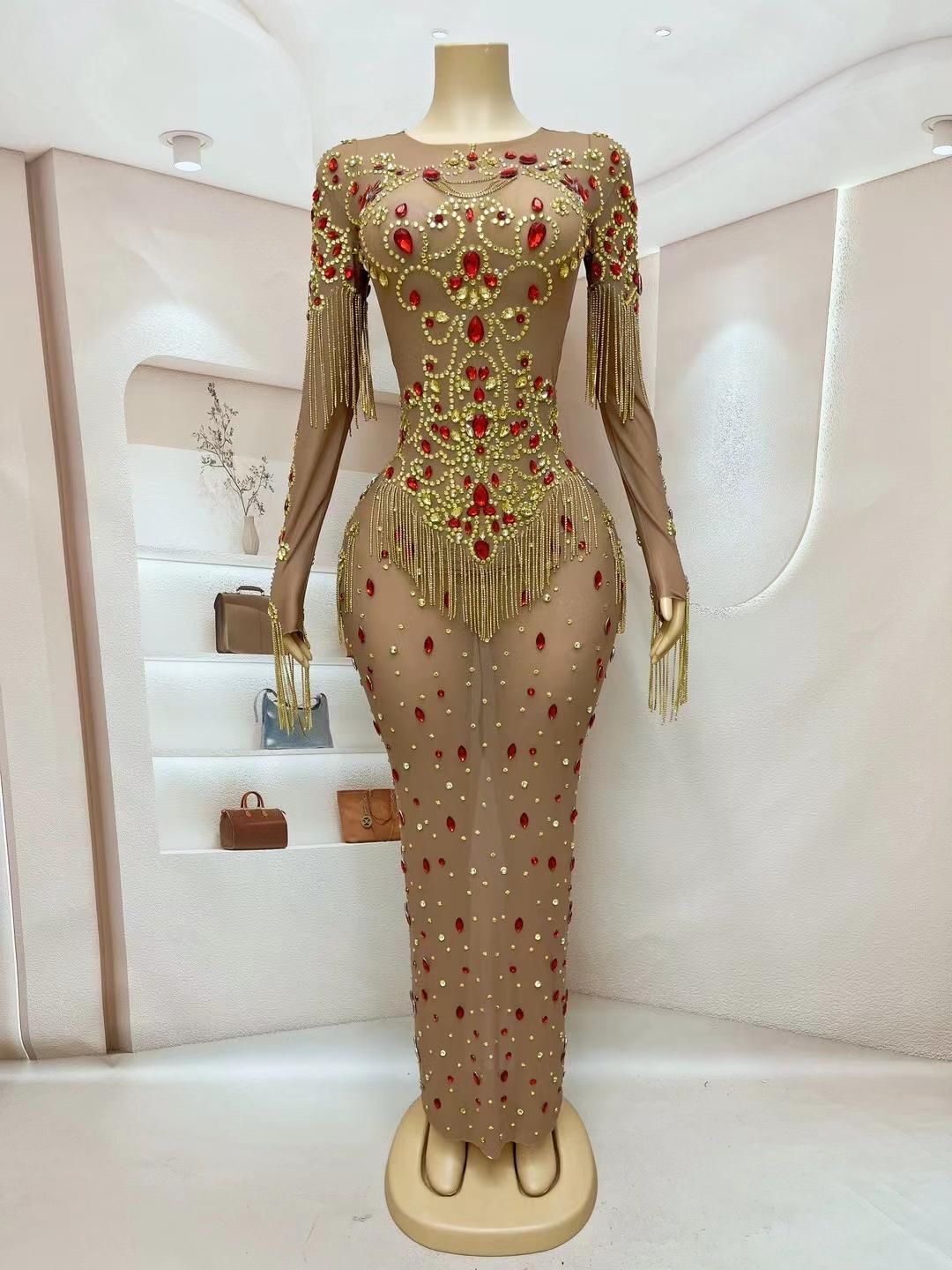 CELESINYI Huangfeng Crystal Amber Bodysuit