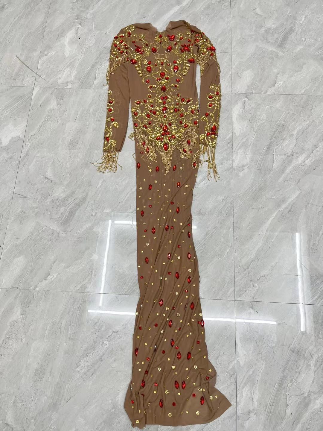 CELESINYI Huangfeng Crystal Amber Bodysuit