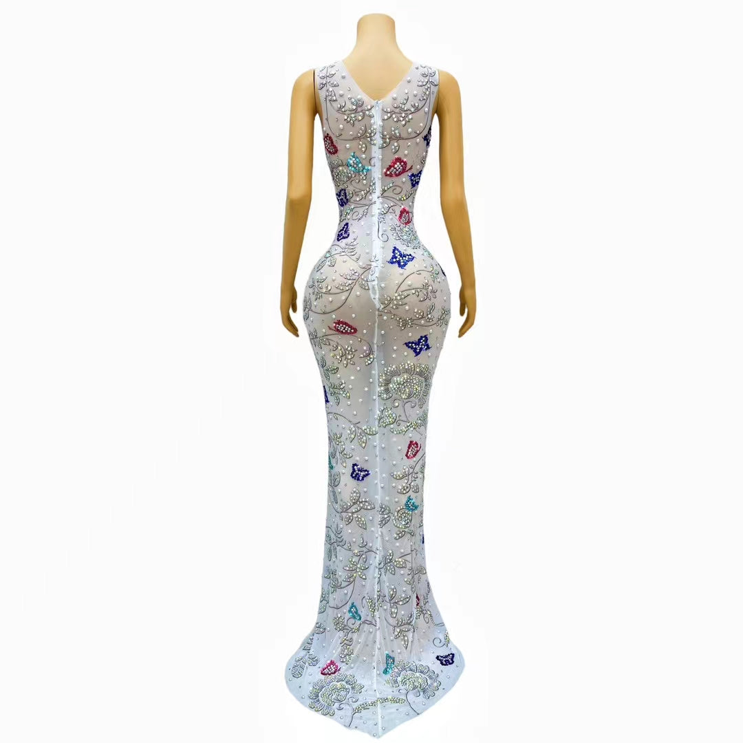 CELESINYI Dielianhua Crystal Butterfly Gown