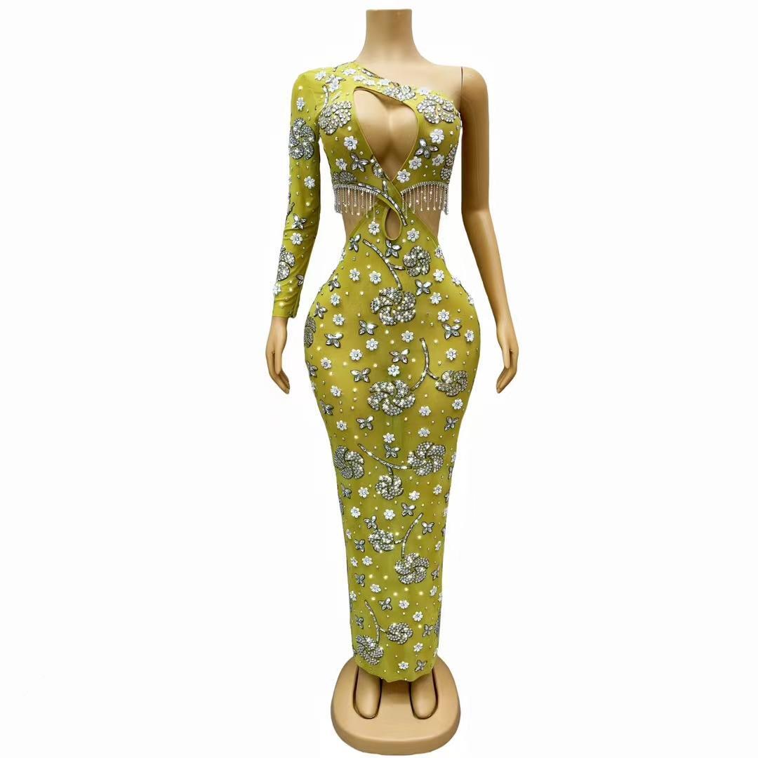CELESINYI Xiaohuangche Crystal Yellow Gown