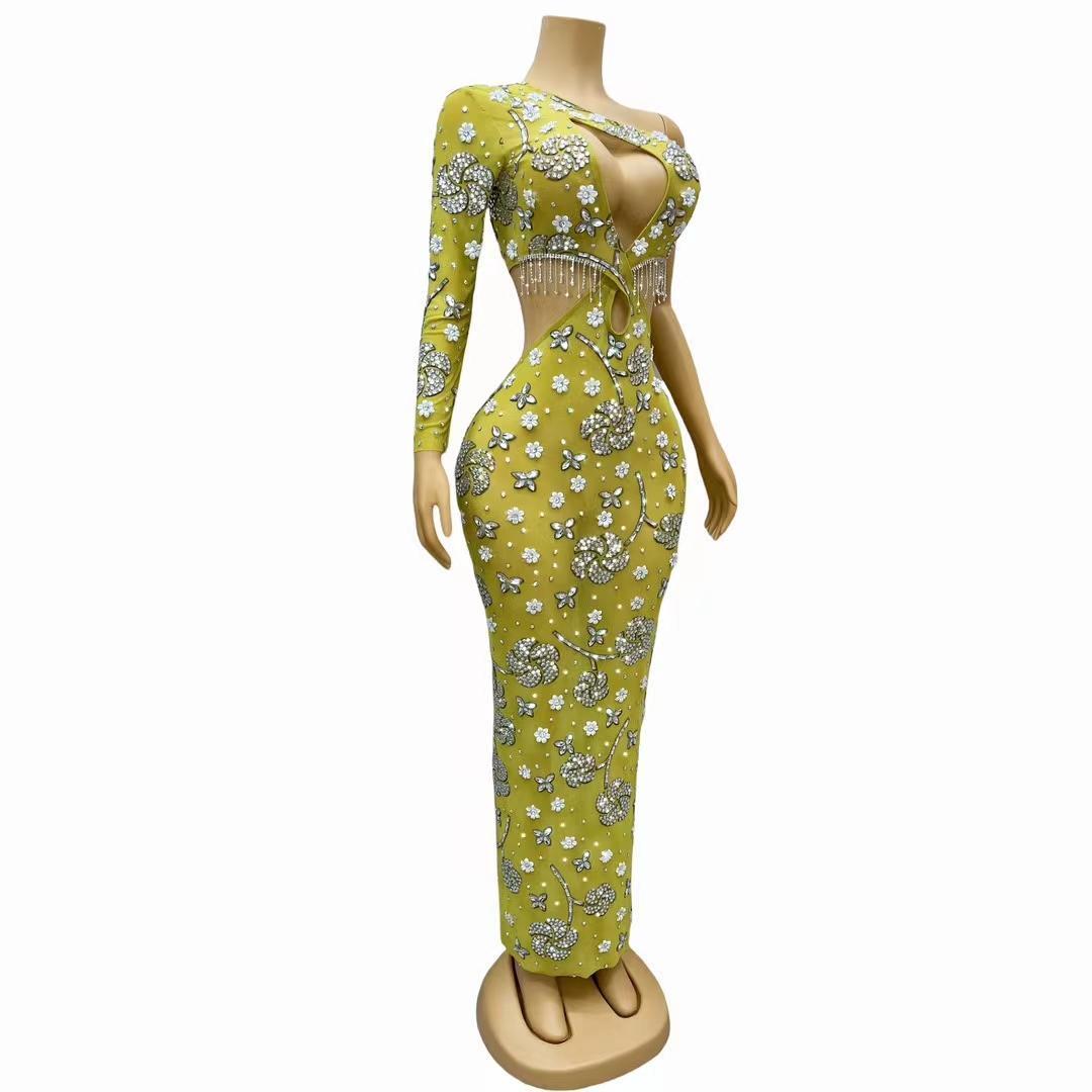 CELESINYI Xiaohuangche Crystal Yellow Gown