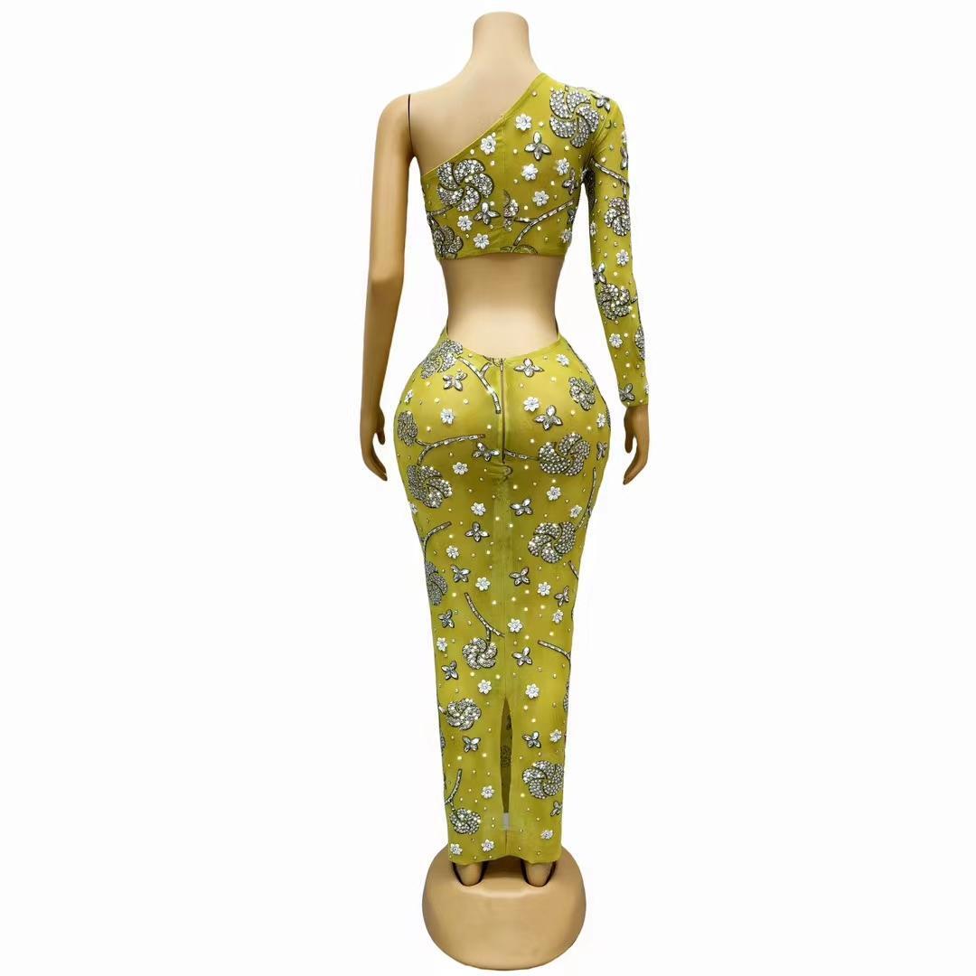 CELESINYI Xiaohuangche Crystal Yellow Gown