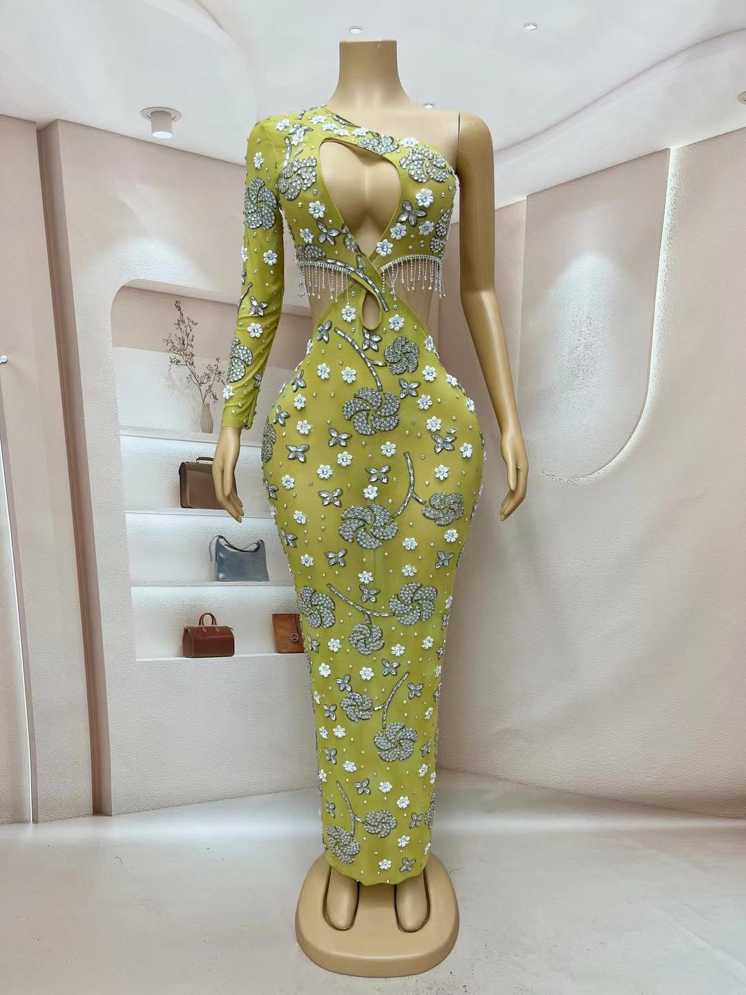 CELESINYI Xiaohuangche Crystal Yellow Gown