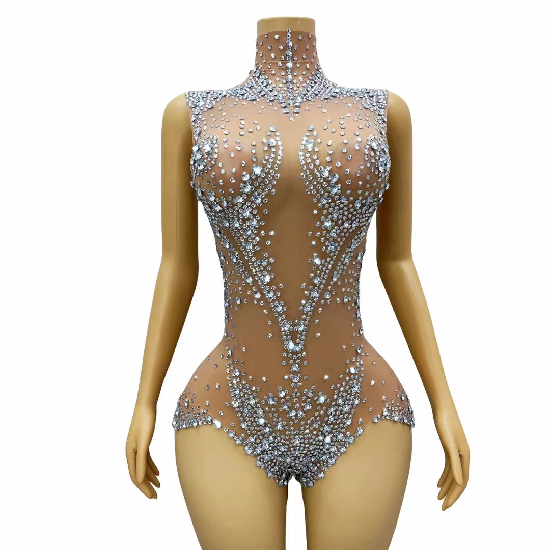 CELESINYI Menglong Crystal Illusion Bodysuit