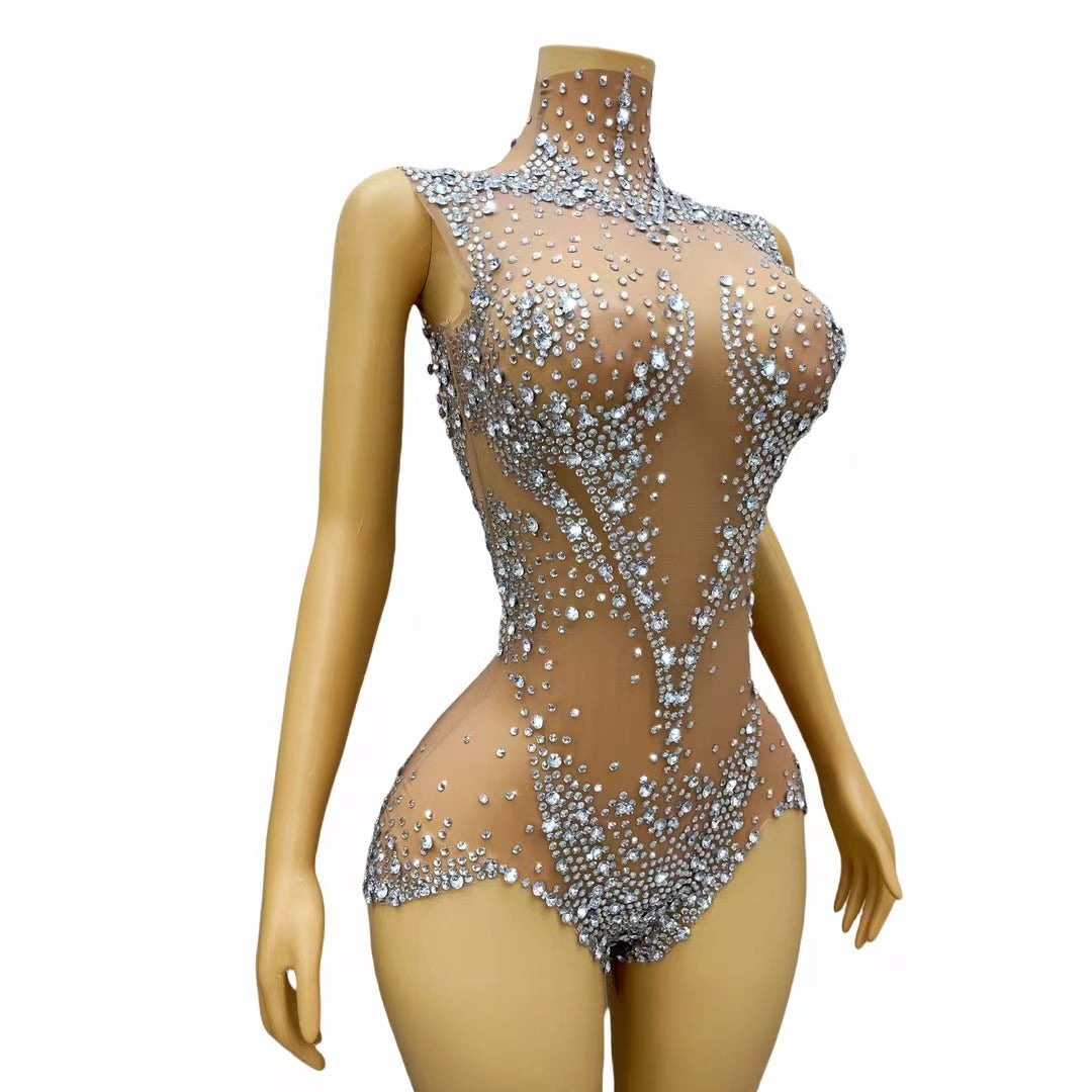 CELESINYI Menglong Crystal Illusion Bodysuit