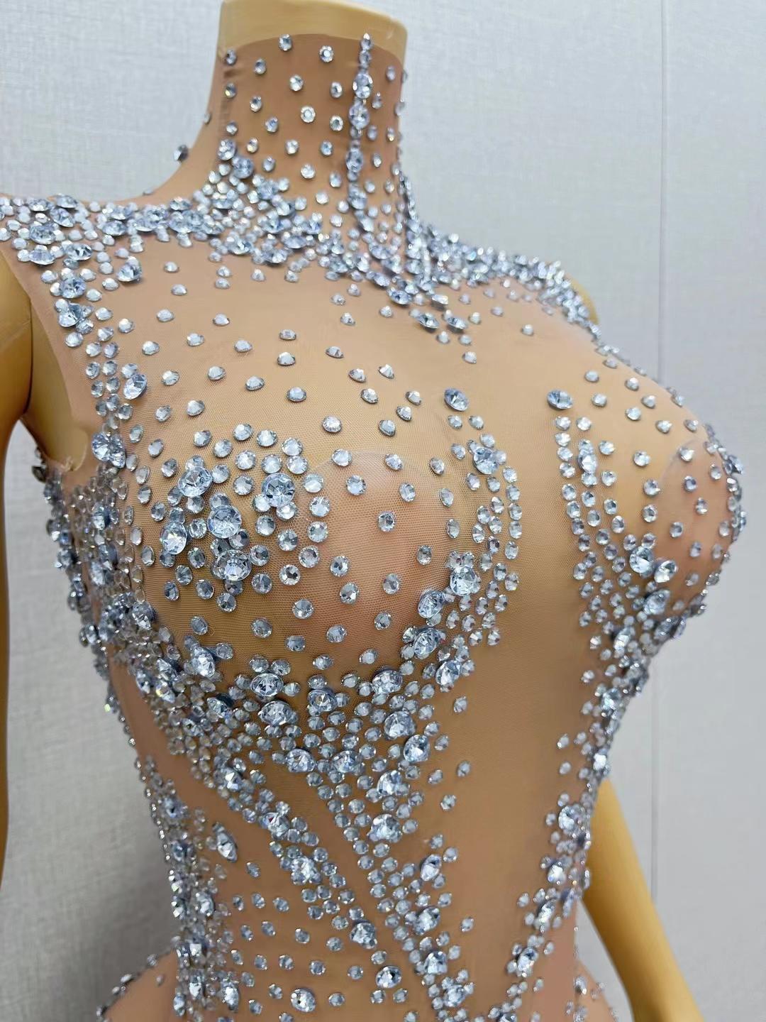 CELESINYI Menglong Crystal Illusion Bodysuit