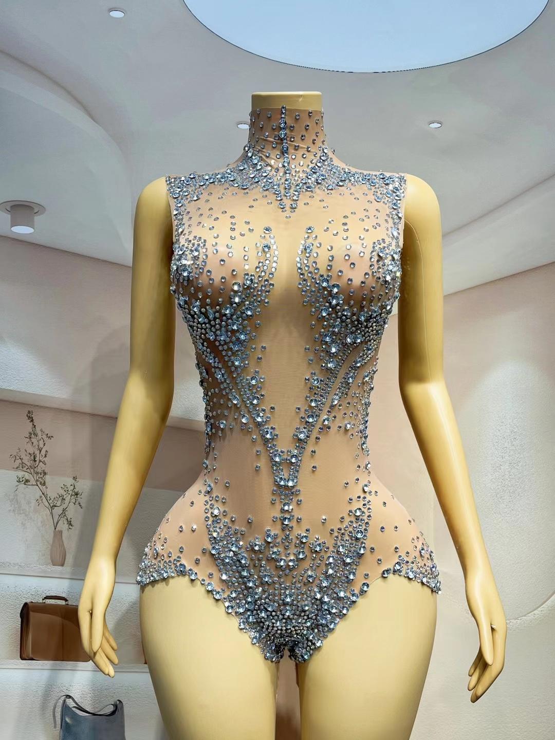 CELESINYI Menglong Crystal Illusion Bodysuit